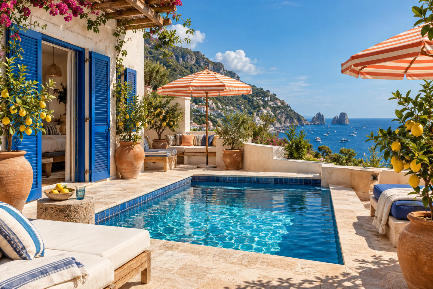 Terrazza mediterranea: immagine dimostrativa per un sito ricettivo